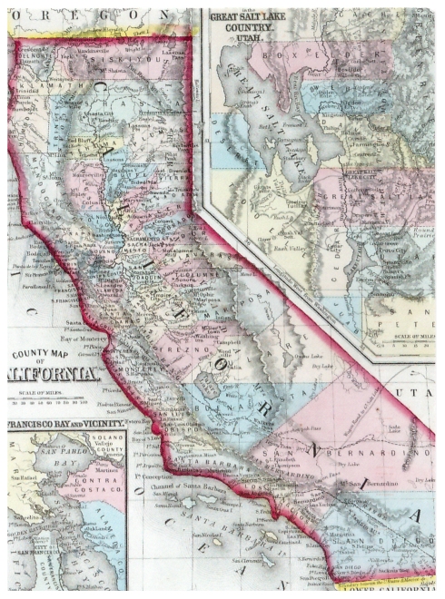 Cali vintage map
